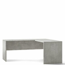 Scrivania ufficio cemento angolare 180 cm Scrivanie in legno con cassettiera