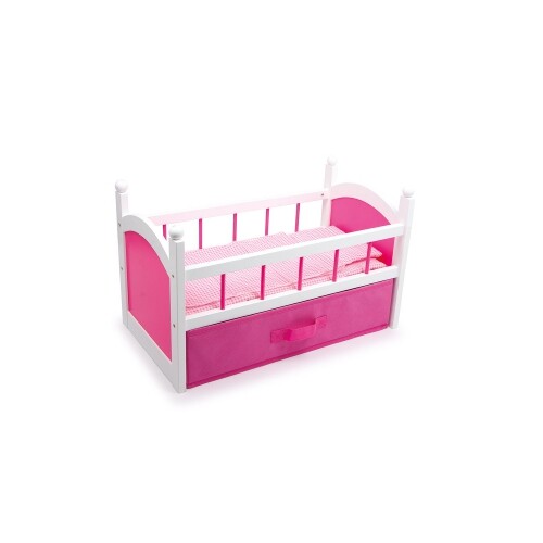 Letto per bambole rosa - letto,