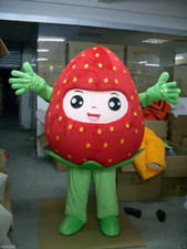 Advertising Fruit strawberry Mascot Costume suits Adults Size Fancy Dress hot