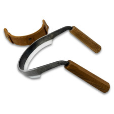 Coltello da disegno curvo forgiato a mano. Strumento da falegnameria con manico in frassino. Regalo per falegname.