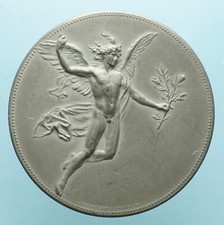 MILANO MEDAGLIA 1893 50° ANNIVERSARIO SOCIETA' DI BELLE ARTI METALLO BIANCO SPL
