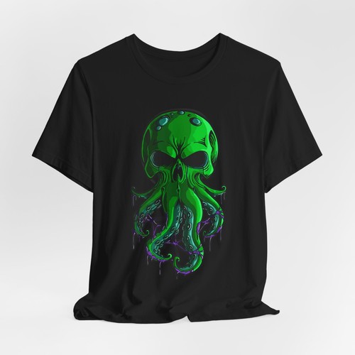Shirt stampa polpo verde - stampa,
