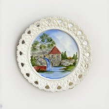 Piatto vetro latte vintage