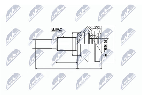 Kit giunto lato ruota nty - kit, oe
