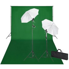 Kit Studio Fotografico Fondale Bianco 600x300 cm Luci Sfondo Chroma Key vidaXL