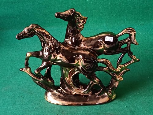 Statua coppia cavalli - statua, di