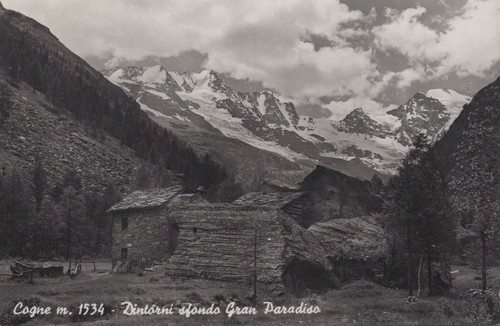 Cartolina cogne aosta val - aosta,