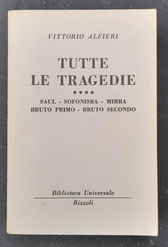 Alfieri tutte tragedie - -,