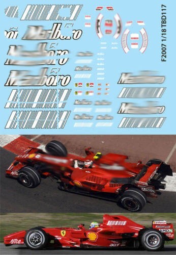 Decals per ferrari - 1/18,