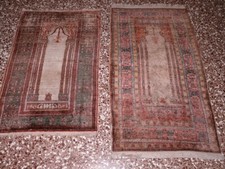 Magici coppia scendi letti 111x59 cm 91x59 tappeti antichi turchi seta. e,kilim 