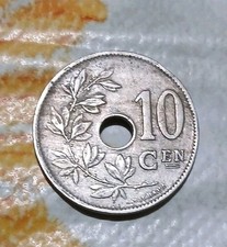10  Cent Belgio 1929 Rara  Bei