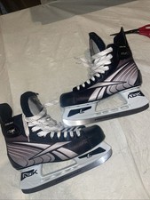 Reebok RBK FitLite pattini da hockey neri US scarpe da uomo 9 10,5 vestibilità pulita senza odori