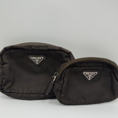 Prada set pochette nylon nero - set,