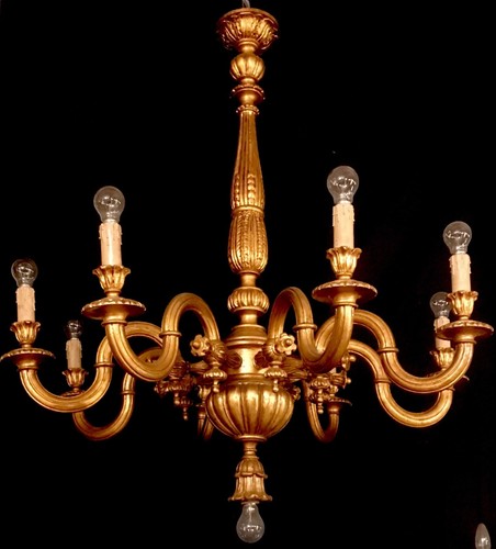 Lampadario vintage legno e - vintage, in