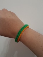 braccialetto bicolore uncinetto