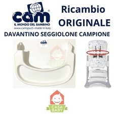 Vassoio Davantino Seggiolone Pappa Campione Cam Bianco Ricambio Originale