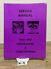 HARLEY DAVIDSON 1940-47 Knucklehead & 74/80 Flathead SERVICE MANUAL