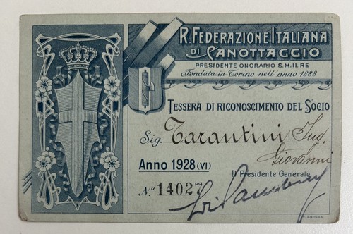 Tessera ventennio sport reale - tessera,