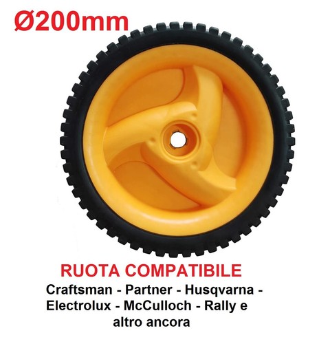 Ruota tosaerba 20cm denti - 20cm, 53