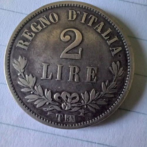 Moneta argento regno italia - moneta,