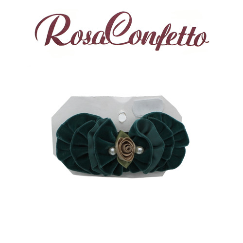 Hair clip velvet bow - hair, clip,