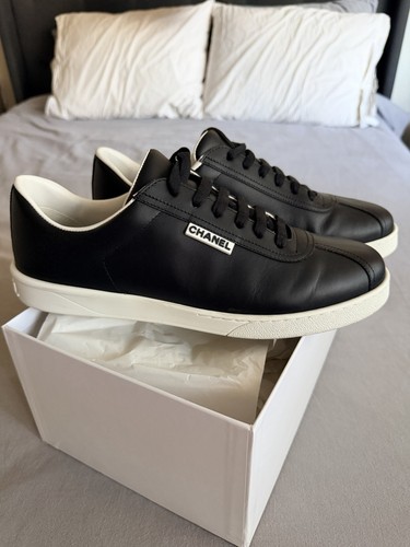 Sneakers chanel nere pelle - nere, in