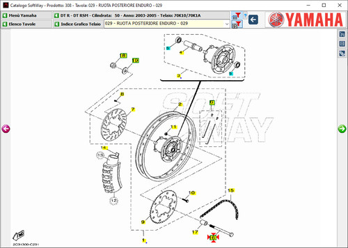 Perno ruota posteriore yamaha - ruota,