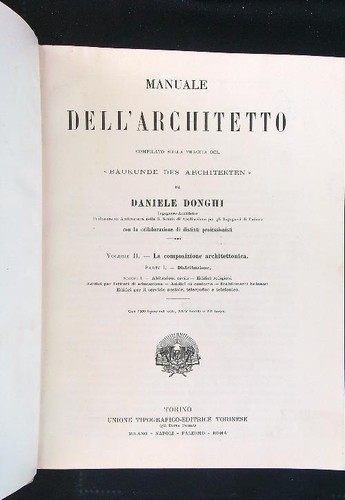 Manuale dell architetto - dell'architetto, vol