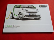 SMART 451 Fortwo Coupe Cabrio electric drive Prospekt Brochure Depliant von 2012