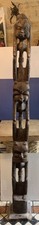 VINTAGE large SCULTURA ETNICA STATUA AFRICANA LEGNO INTAGLIATO Tribale TOTEM