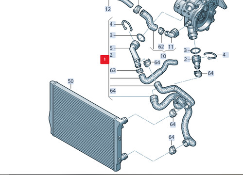 Tubo refrigerante acqua motore
