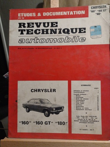 Rta chrysler 160 - rta, 180