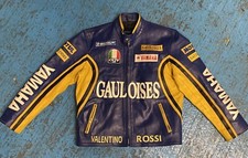 Giacca pelle moto corsa Yamaha