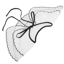  Colletto staccabile in organza scavato in pizzo per donne Eventi formali Feste