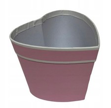 Fioriera cuore rosa con
