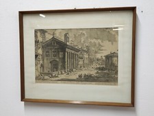 Antica Stampa Quadro Cornice