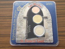 San Marino 2005 Euro KMS Minikit / Coincard 2 cent + 20 + 2 € moneta corso mini kit