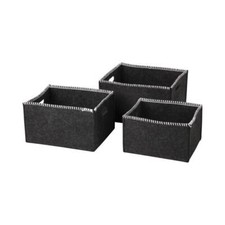 Cestino in feltro grigio scuro