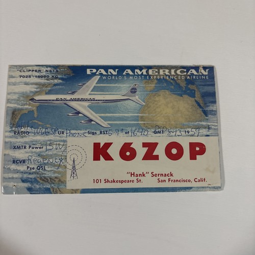 Scheda qsl radio epoca - qsl, d'epoca