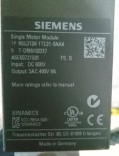 Siemens Sinamics S120 single motor module cod. 6SL3120-1TE21-0AA4