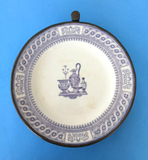 Antico piatto riscaldante vasi etruschi Bates Walker made in England XIX secolo
