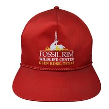 Fossil Rim Wildlife Center Snapback Rope Hat Red One Size Speedway