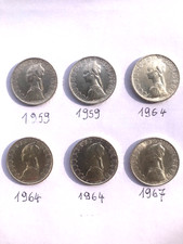 Lotto 500 Lire Argento CARAVELLE 6 Monete perfette AG