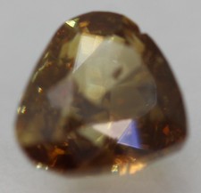 0.34 Carato Giallo Marrone VS2 Pera Forma Naturale Estratto Diamante 4.49X4.09mm