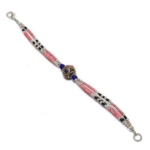 Bracciale onice corallo rosso - bracciale,