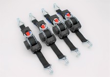 4 pezzi cinghia di ancoraggio automatica cinghia di serraggio con gancio a punta 1,8 m x 25 mm 300/600daN