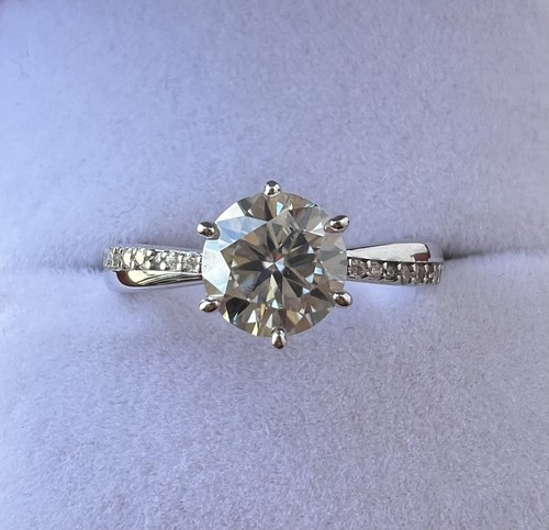 Anello solitario moissanite - solitario, 1