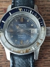 Monvis Baby Boy Diver Bakelite Bezel Automatic NOT WORKING Stainless Steel 28mm