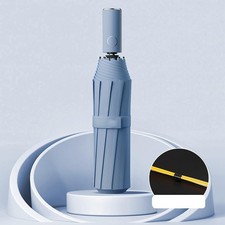 Ombrello da viaggio pieghevole automatico antivento con 8 stecche forti compatto