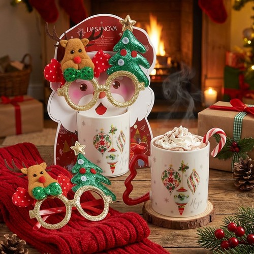 Set tazza palline natale 340 - set,